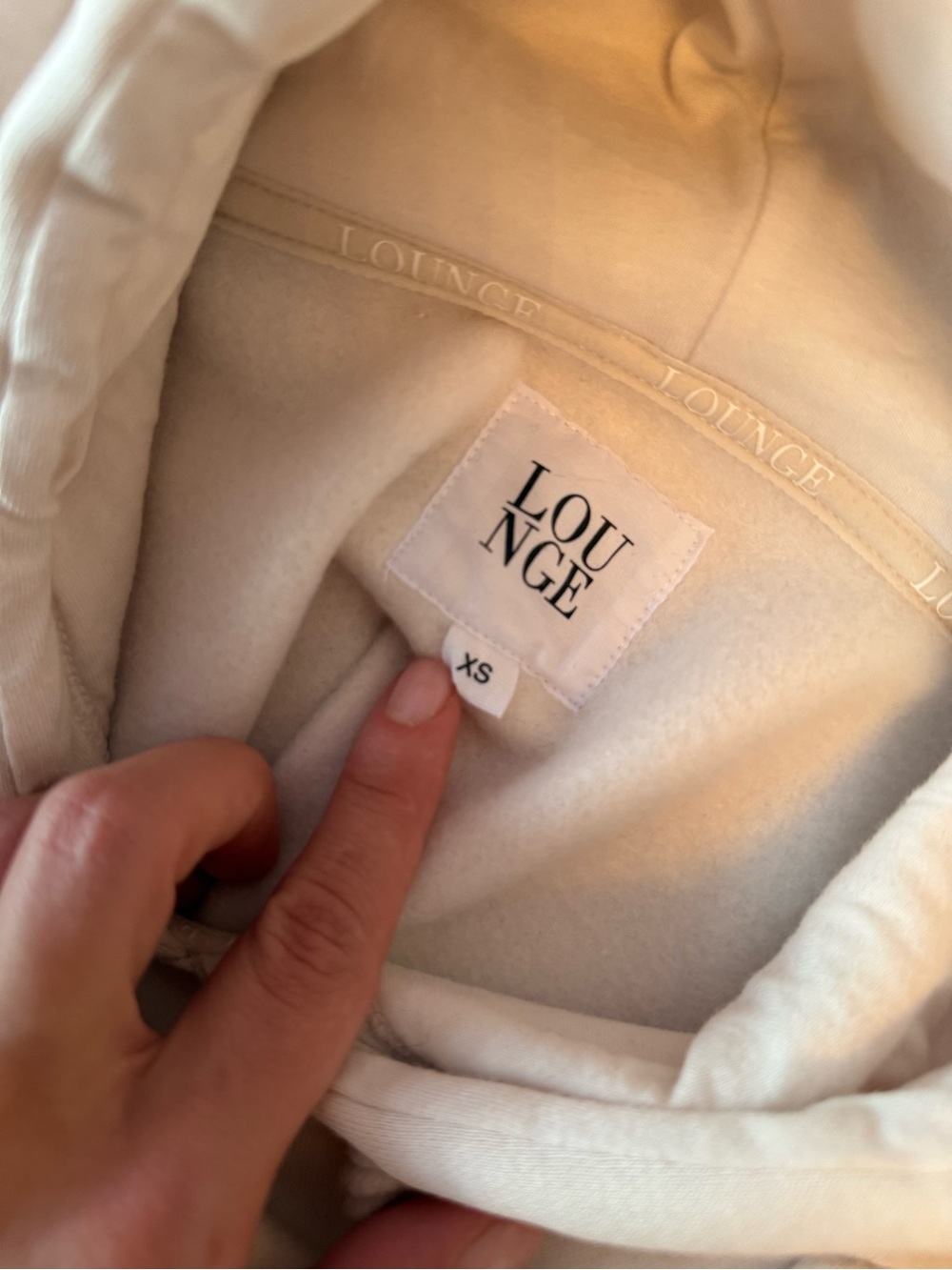 Us lounge Cream Hoodie and Jogger Set - Picture 4 of 6